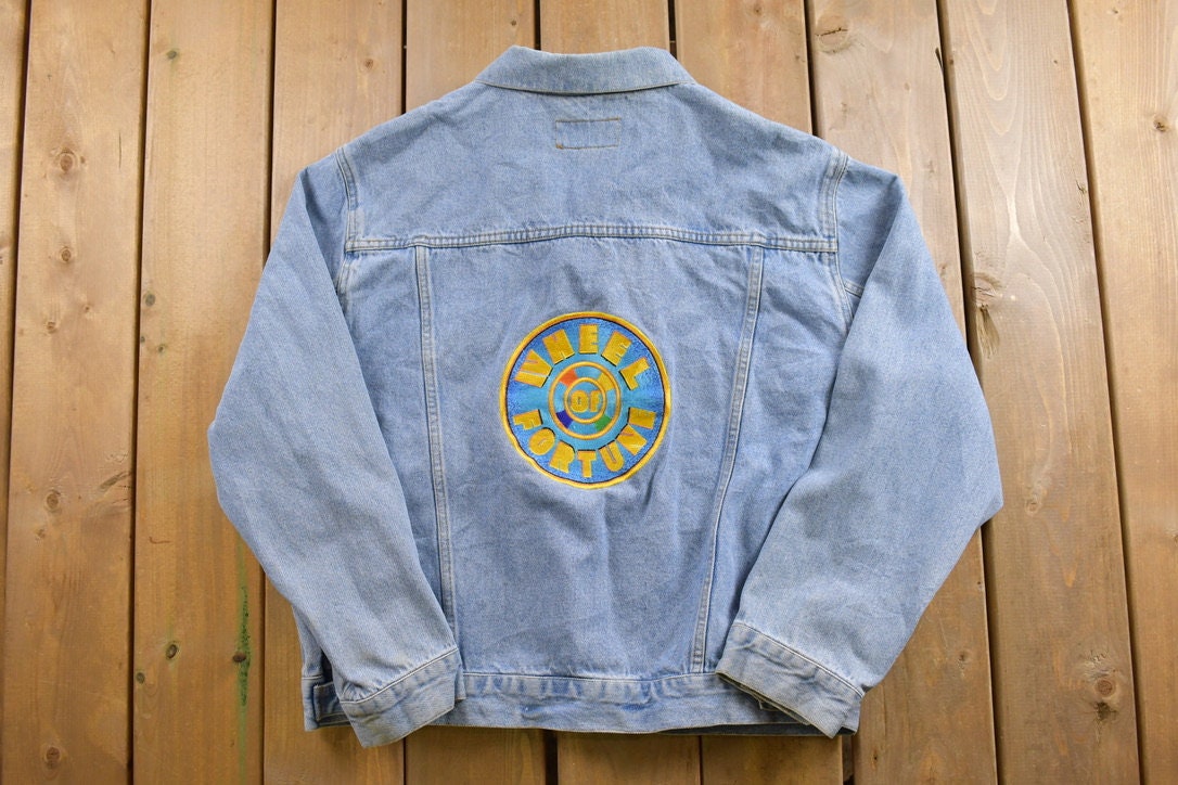 Vintage 1990s Wheel Of Fortune Denim Jean Promo Jacket