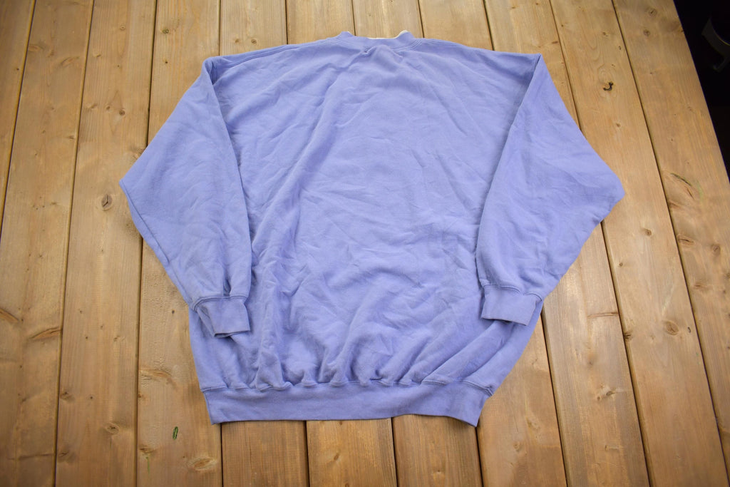 Vintage 1990s Cute Grandma Embroidered Snowman Crewneck Sweater Made In USA