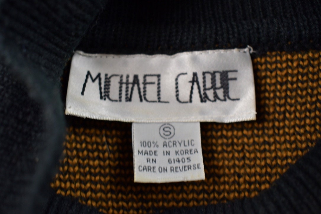 Vintage 1990s Michael Carrie Knitted Turtleneck Sweater