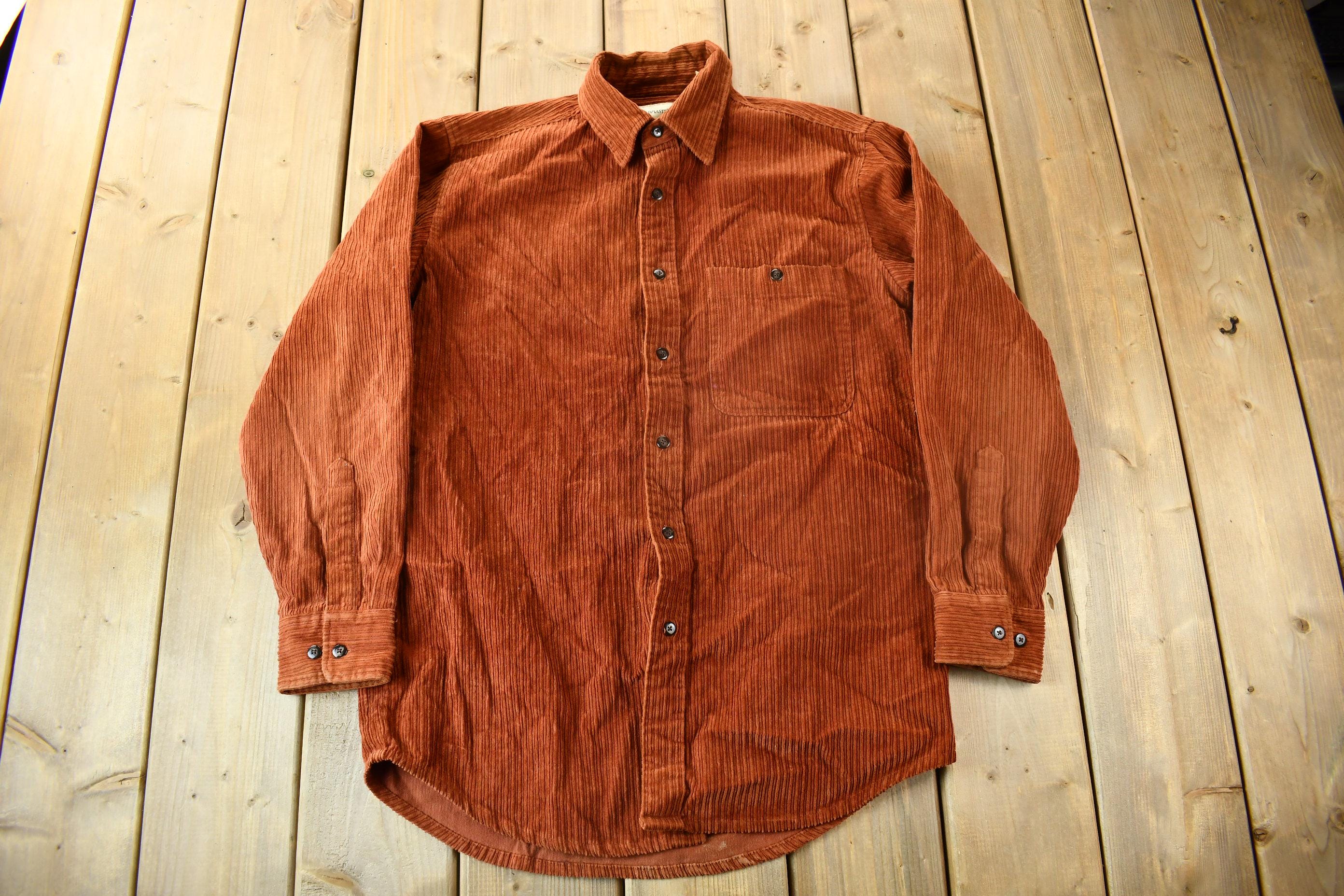 Vintage 1990s Field Master Corduroy Flannel Button Up Shirt