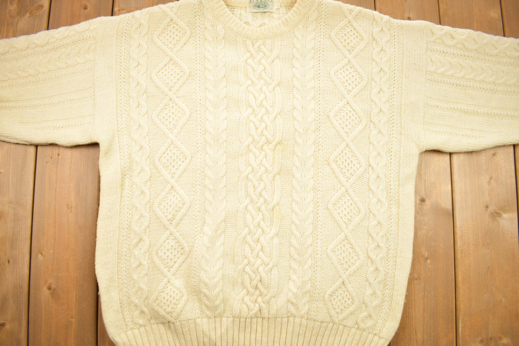 Vintage 1980s Blarney Woolen Mills Cable Knitted Sweater