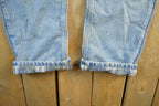 Vintage 2000s Carhartt Distressed Flannel Lined Denim Work Jeans Men's 34 x 33