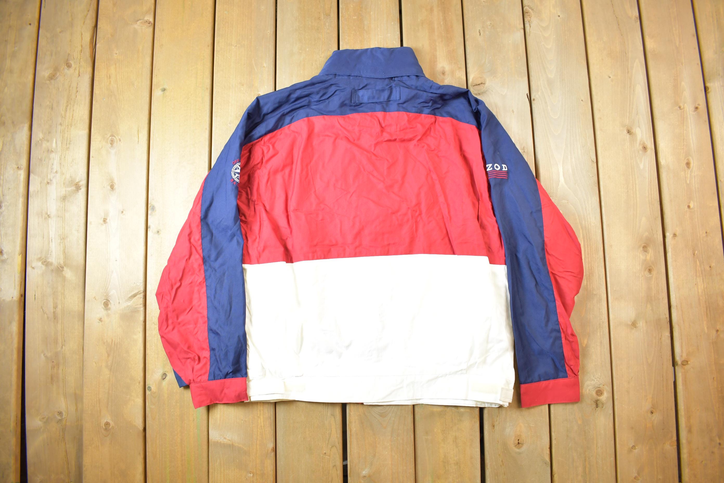 Vintage 1990s Izoid Off Shore Racing Nautical Light Jacket Windbreaker