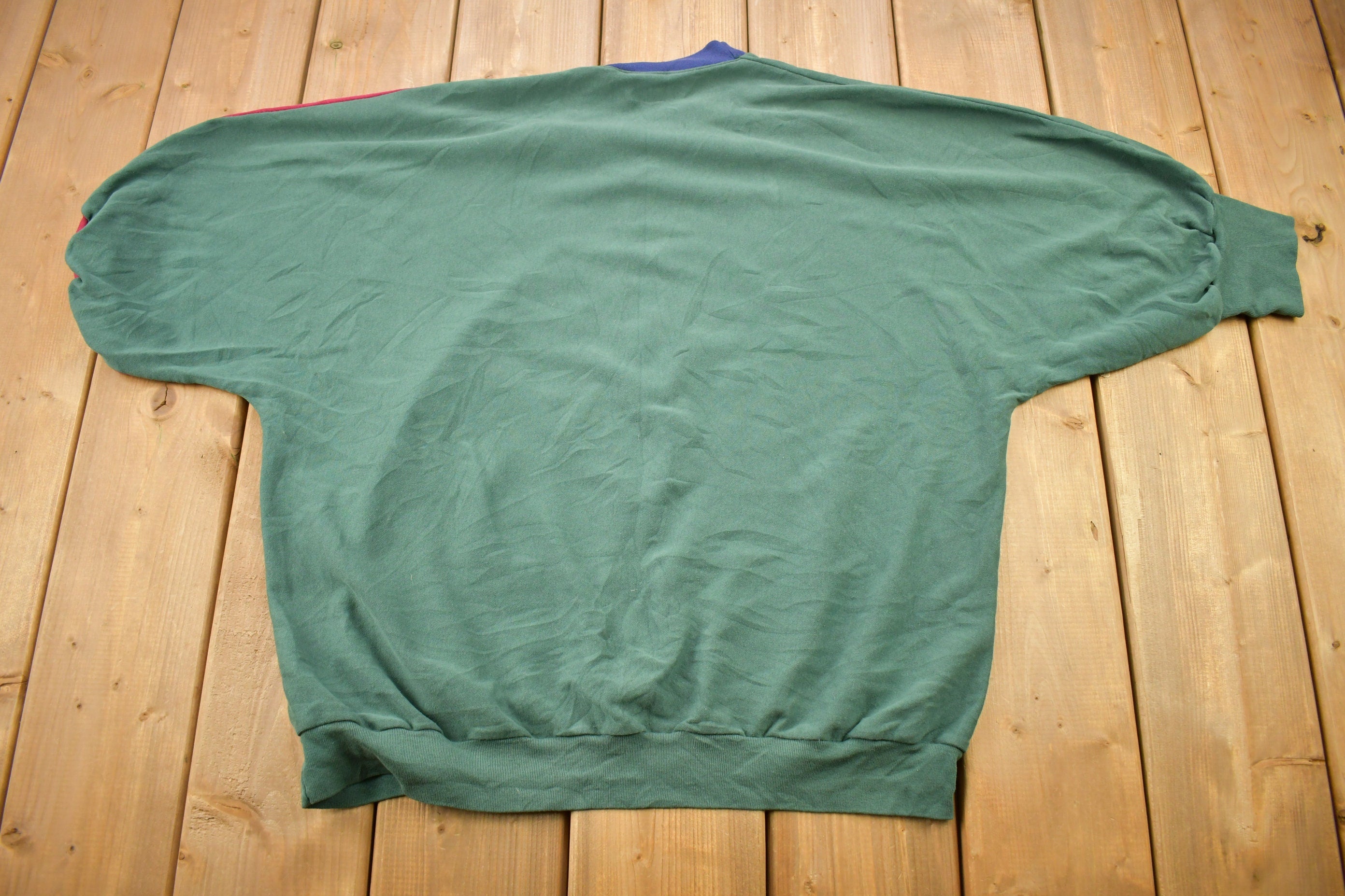 Vintage 1990s Split Color Block Blank Sweatshirt