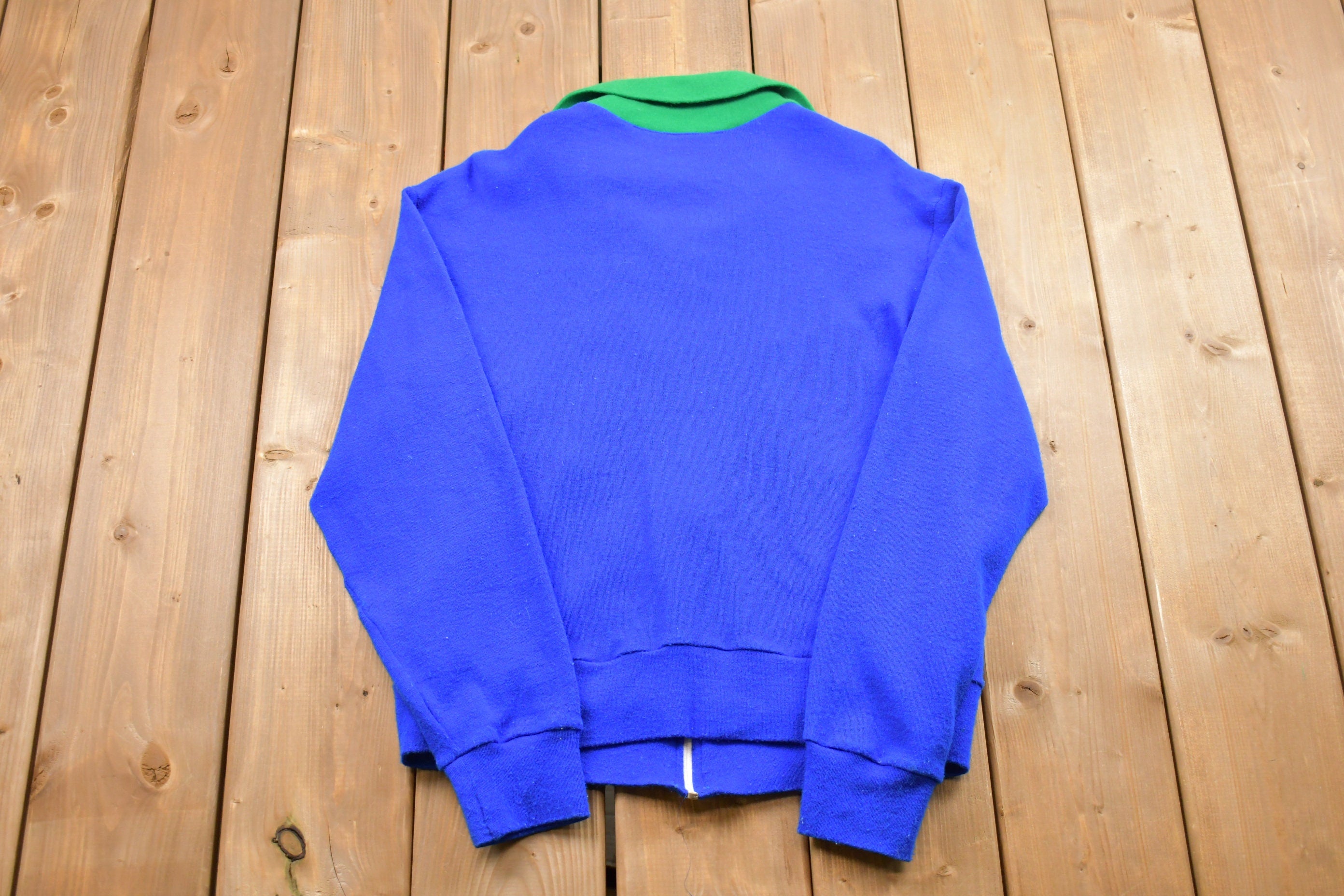 Vintage 1990s Zip Up Workout Jacket Crewneck Sweatshirt