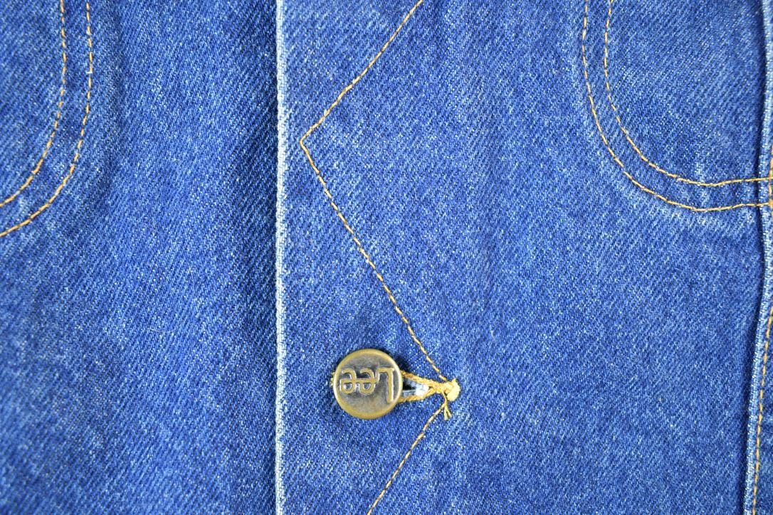 Vintage 1970s Lee Storm Riders Lined Jean Jacket / Vintage Denim / Streetwear / Blanket Lined / True Vintage / Denim Jacket