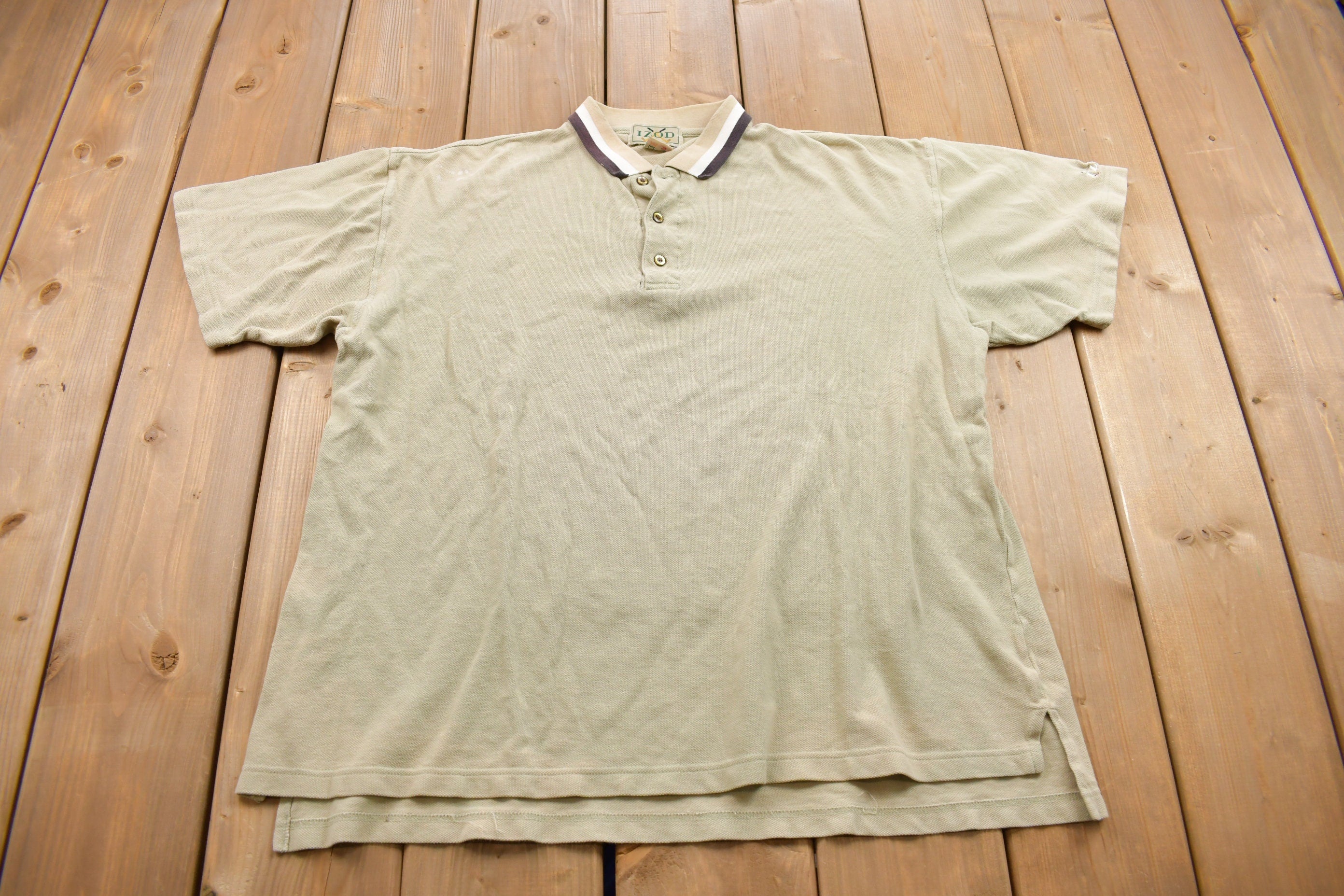 Vintage 1990s Izod Collared Button Up Dress Shirt