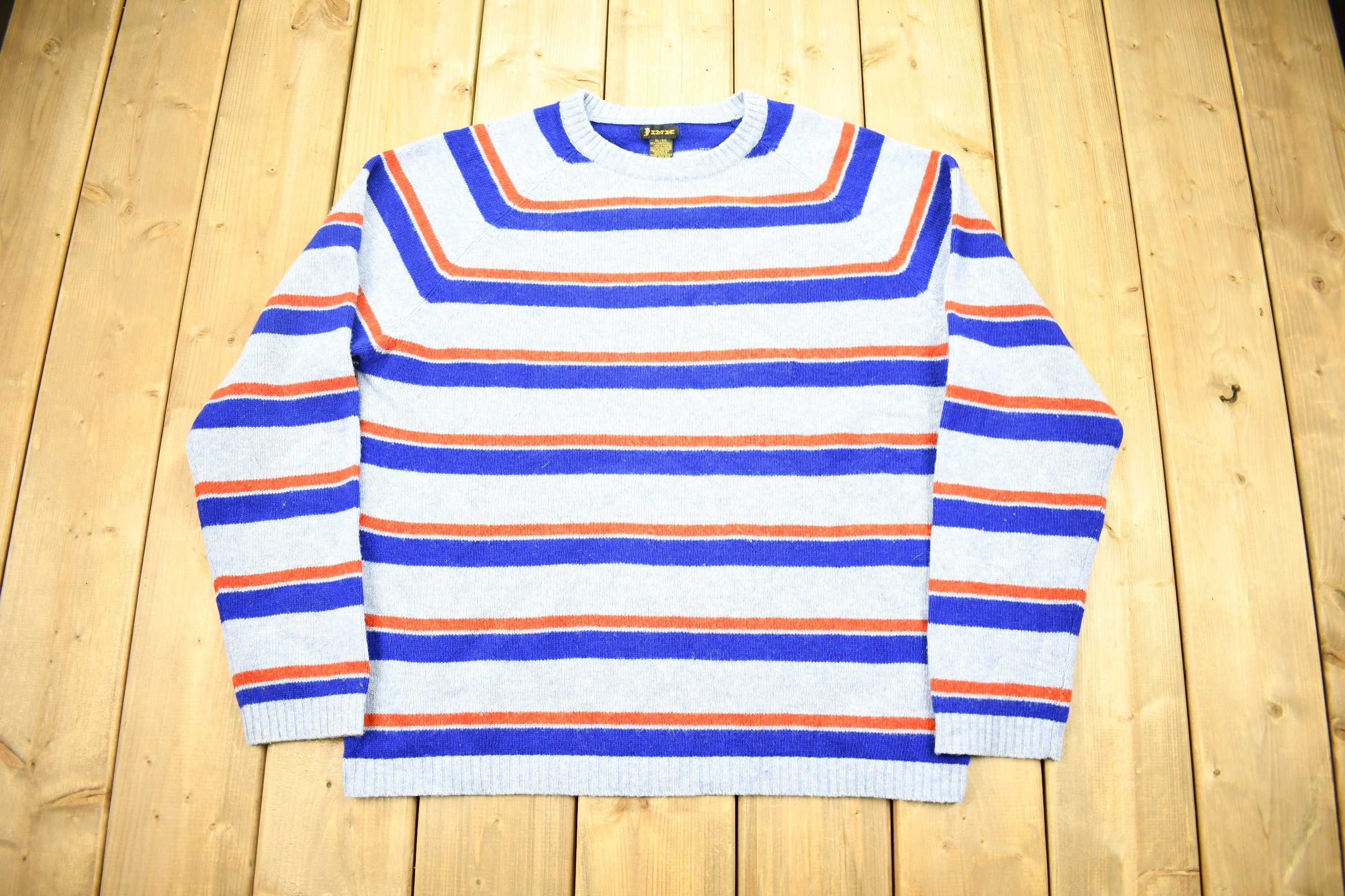 Vintage 1990s F Ink Wool Knit Raglan Crewneck Sweater