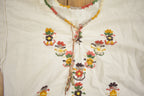 Vintage 1960s Embroidered Mexican Sun Dress Shirt