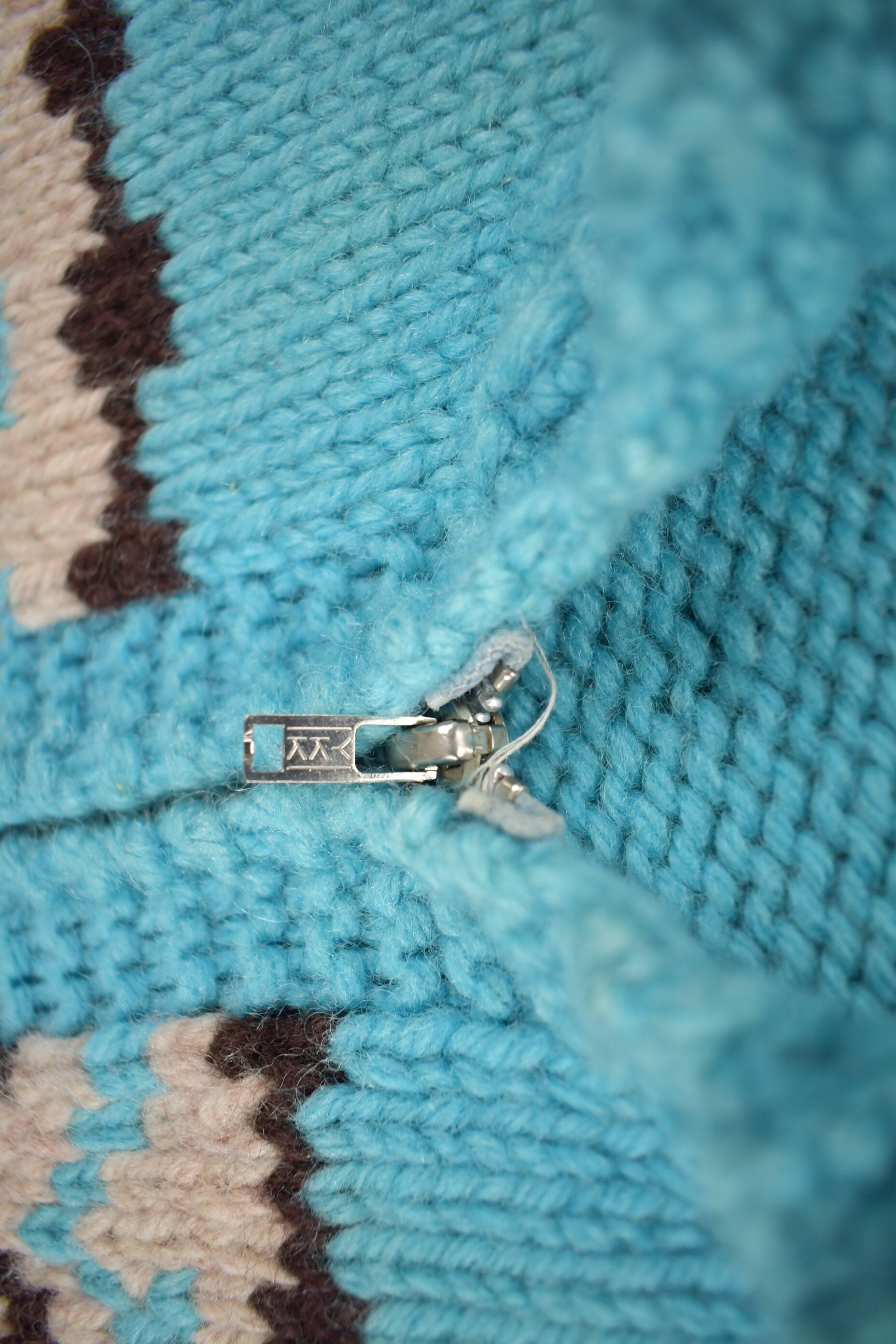 Vintage 1950s Hand-Knit Cowichan Sweater