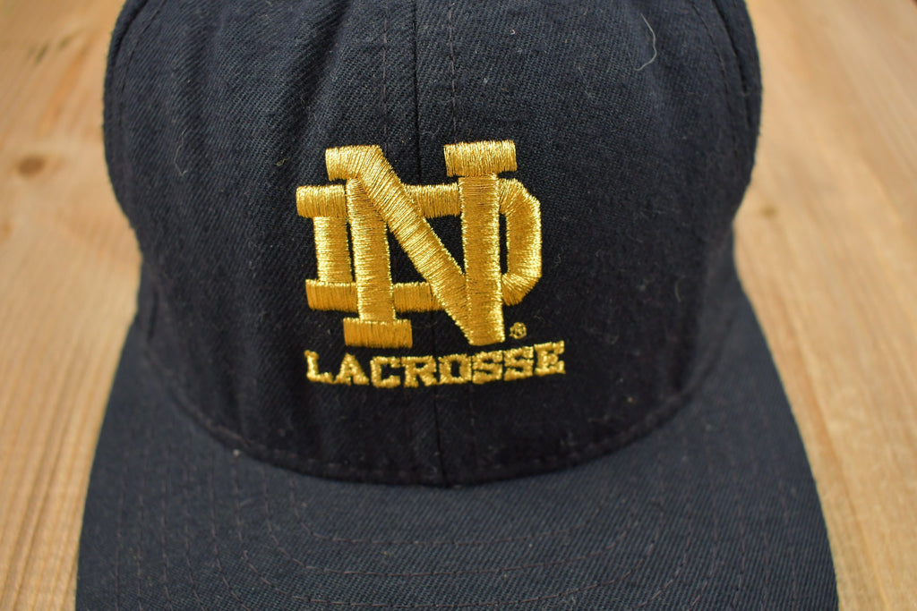 Vintage 1990s University Of Notre Dame Lacrosse Collegiate Champion Snap Back Hat