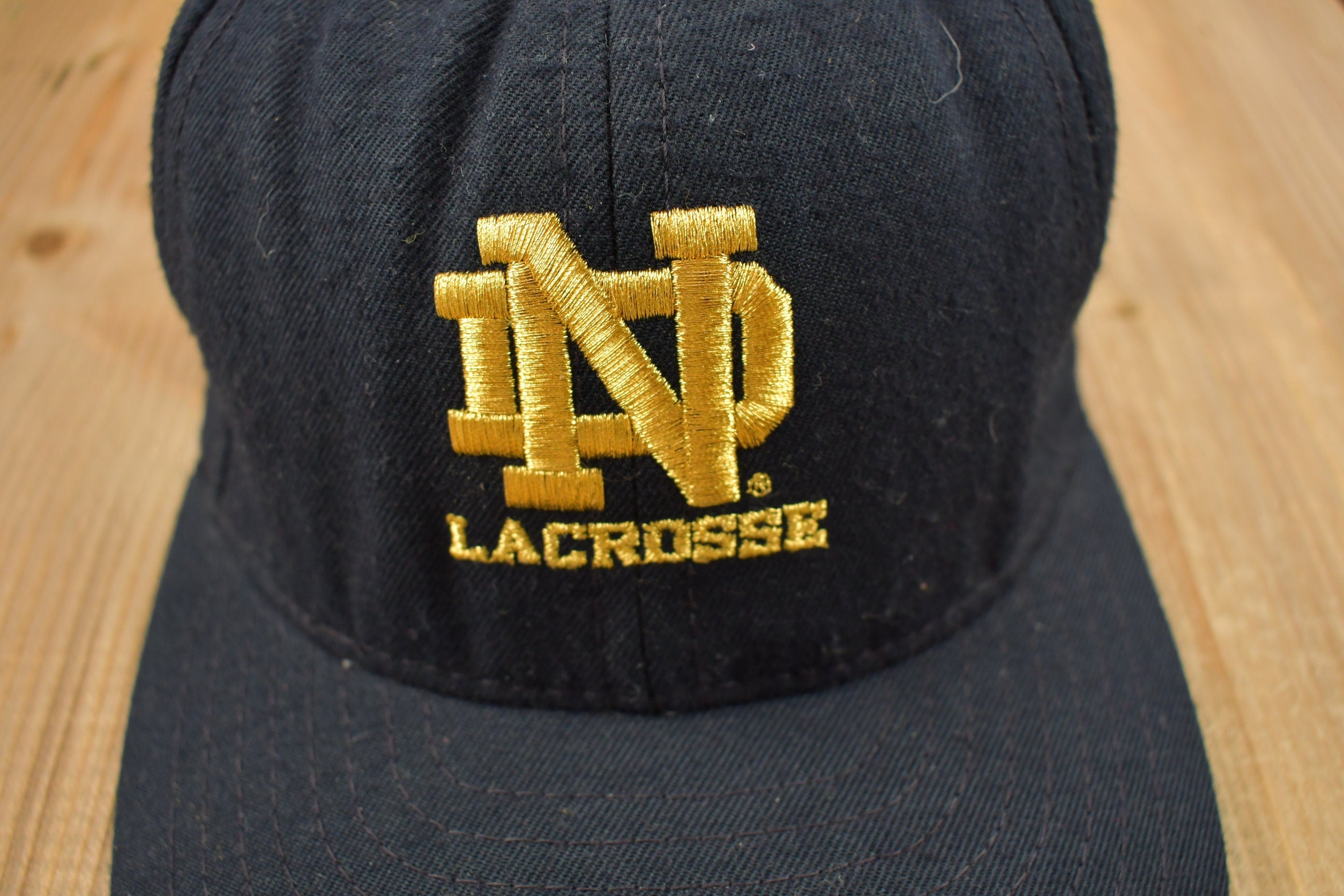 Vintage 1990s University Of Notre Dame Lacrosse Collegiate Champion Snap Back Hat