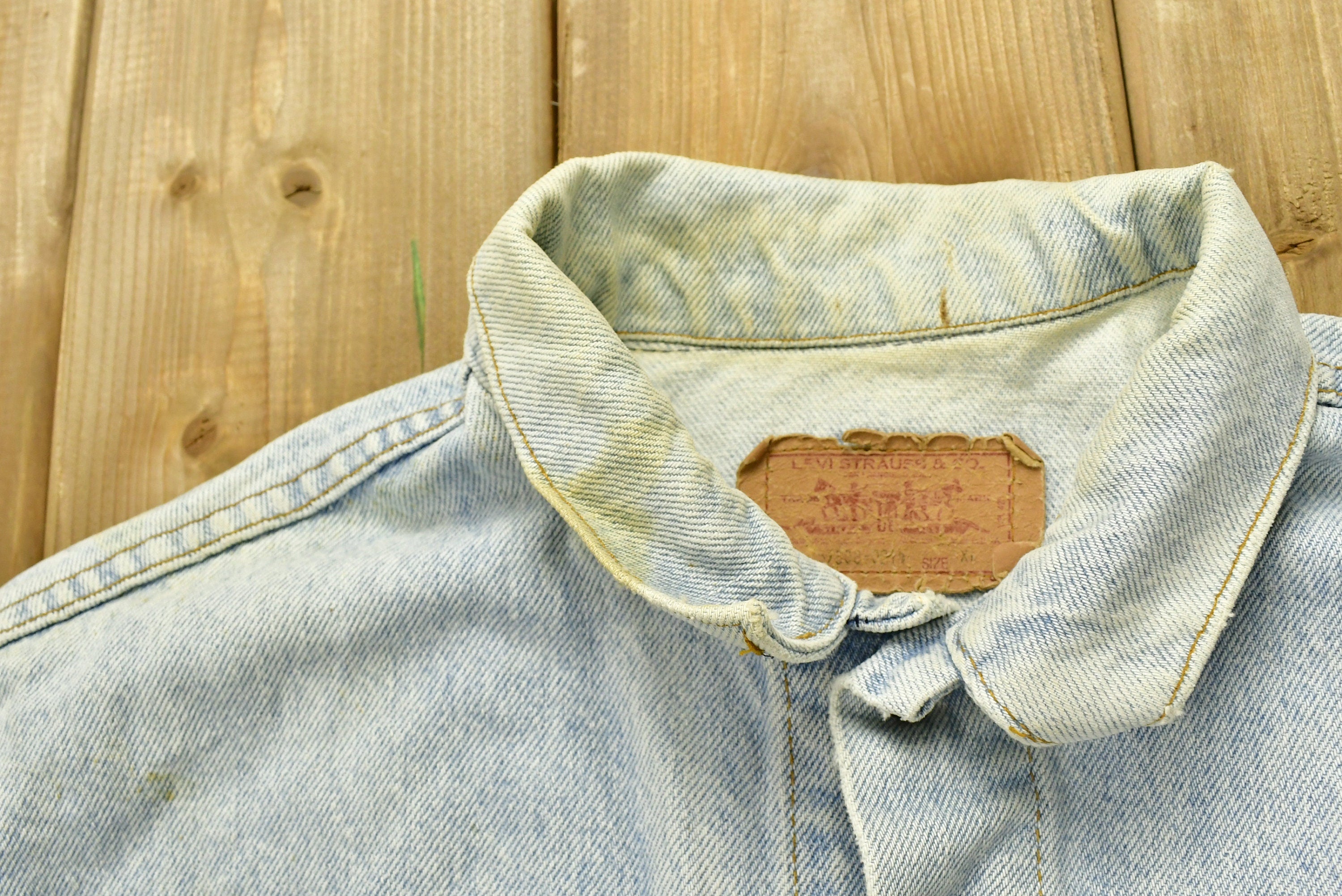Vintage 1990s Levi's Distressed Denim Jean Jacket