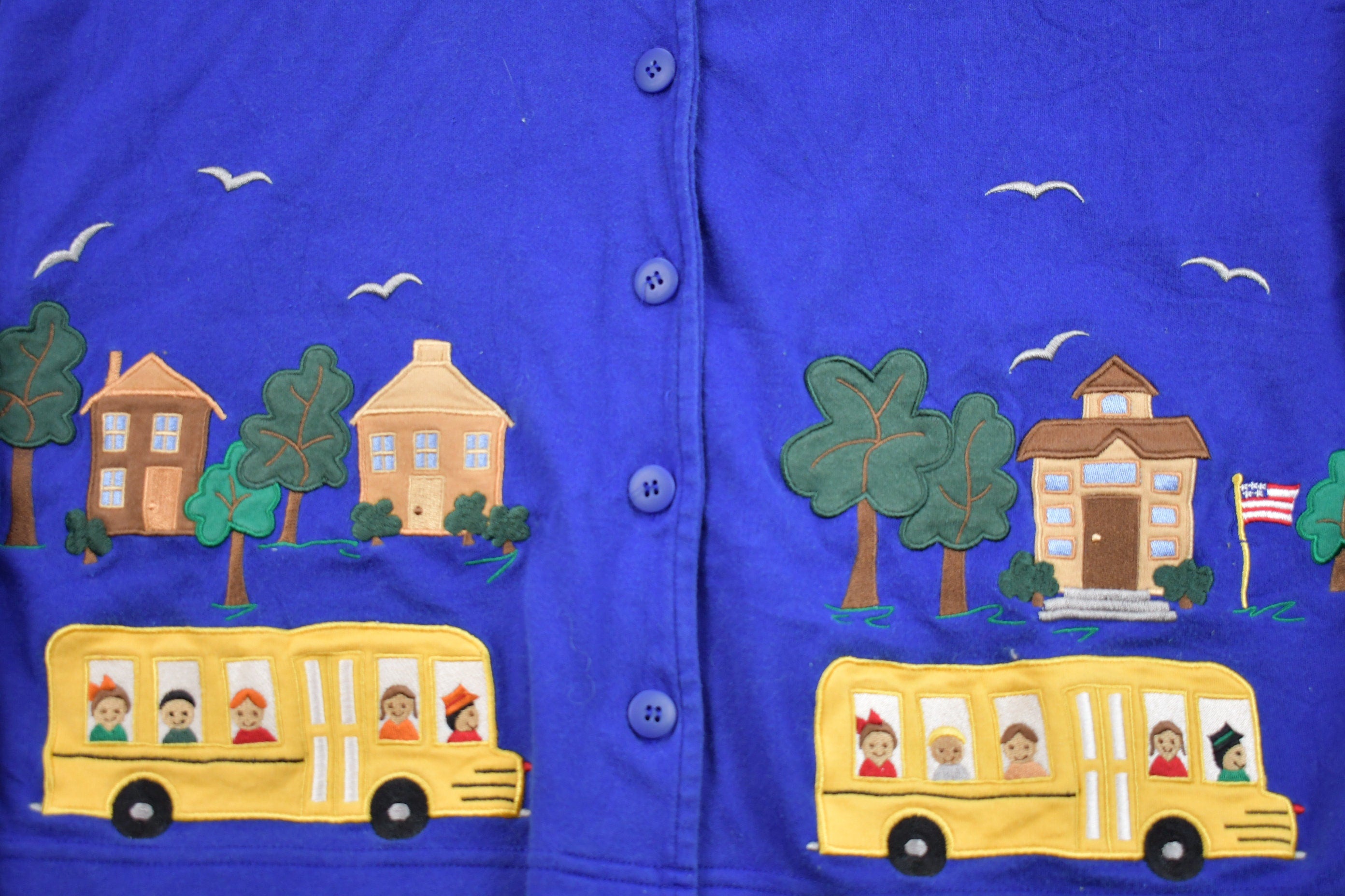 Vintage 1990s Bechamel Embroidered Cardigan Sweatshirt