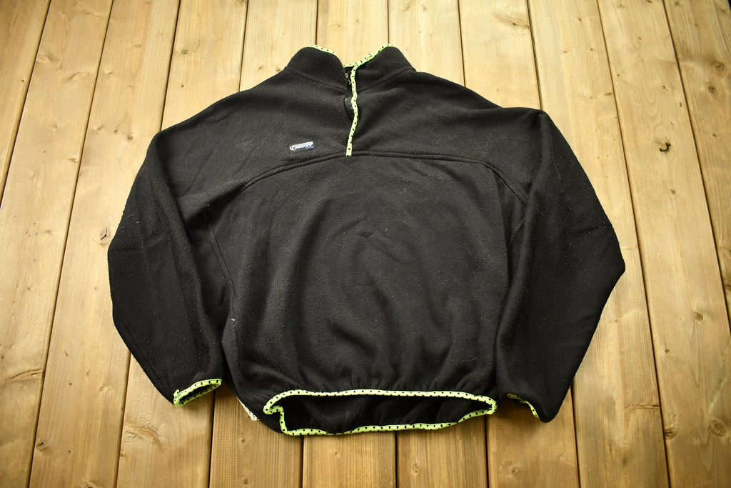 Vintage 1990s Banff Designs Reversible Quarter Zip Fleece Sweater