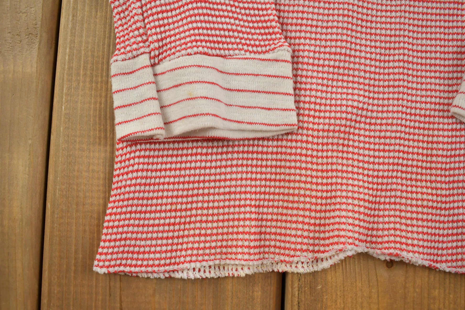 Vintage 1970s Kmart Thermal Crewneck Sweatshirt Made In USA