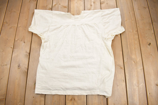 Vintage 1960s Blank Jersey Style T Shirt / Vintage T Shirt / Streetwear / True Vintage / Heavy Weight / 60s Tee