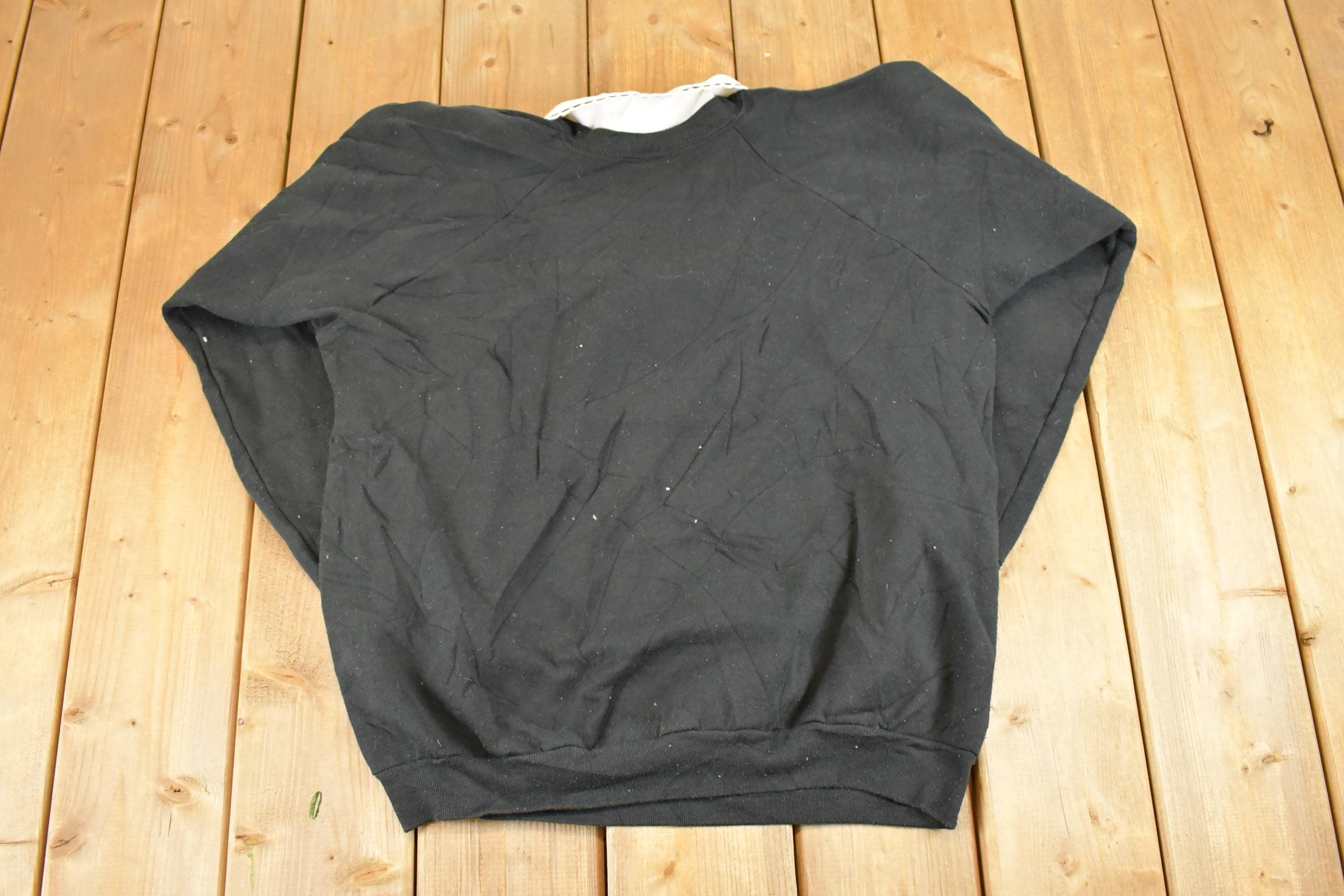 Vintage 1990s Hog Wild Piggy Motorcycle Souvenir Collared Crewneck Sweatshirt Womens L  90s Crewneck  Travel Vacation Sweater