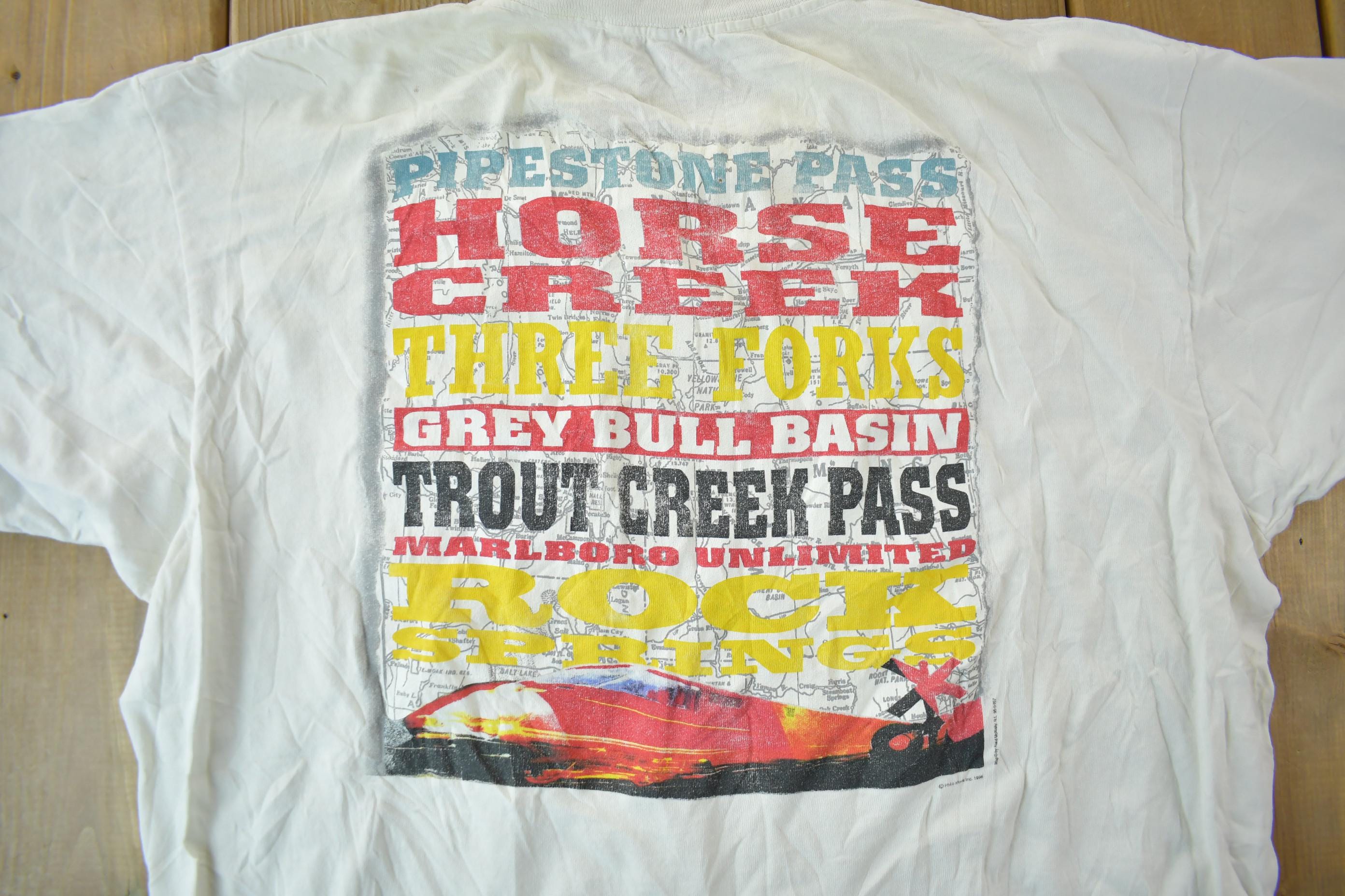 Vintage 1990s Marlboro Unlimited Graphic T Shirt Size XL