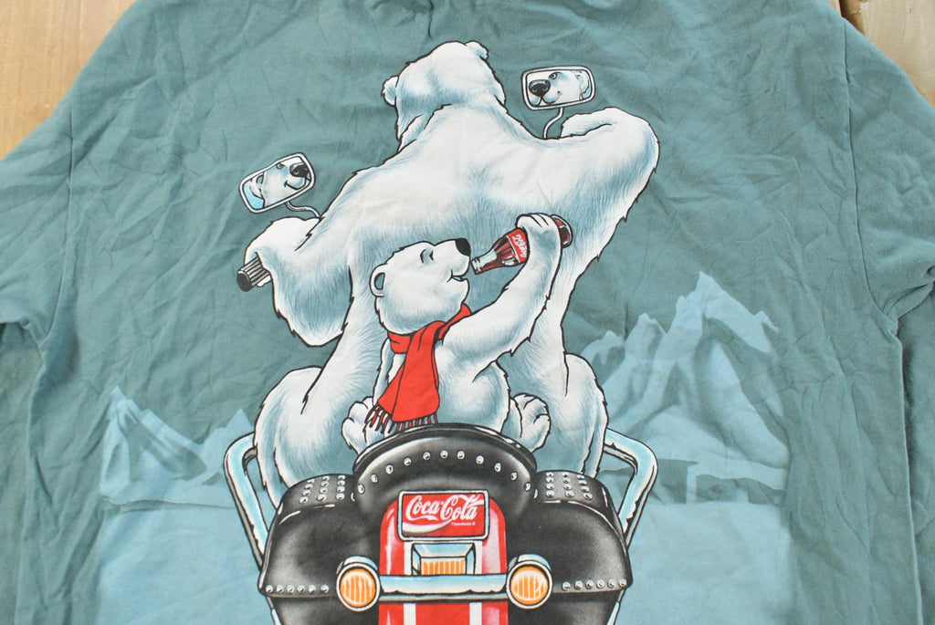 Vintage 1990s Coca Cola Graphic Long Sleeve T-Shirt Men's M