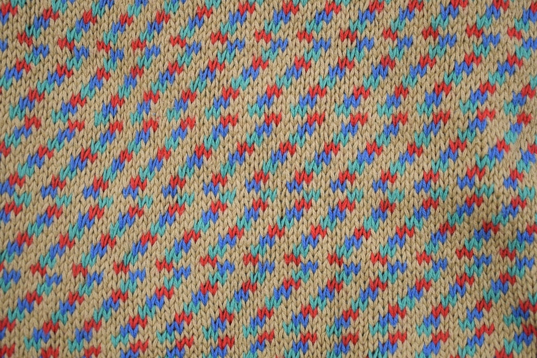 Vintage 1980s Knitted Cardigan Sweater Vest