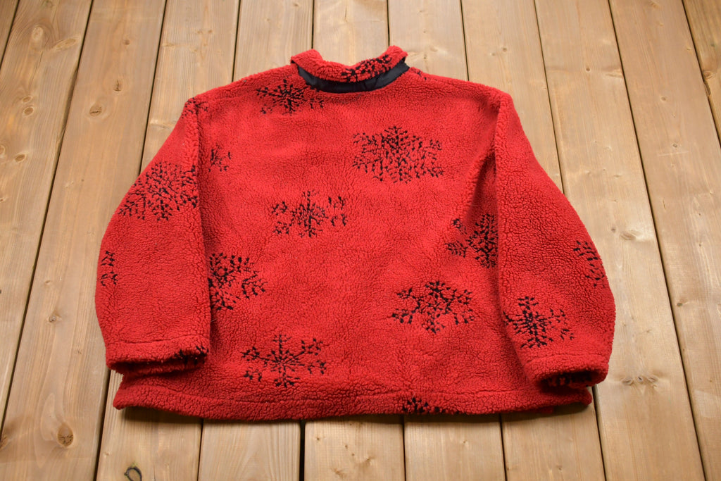 Vintage 1990s Fleece Button Up Sweater
