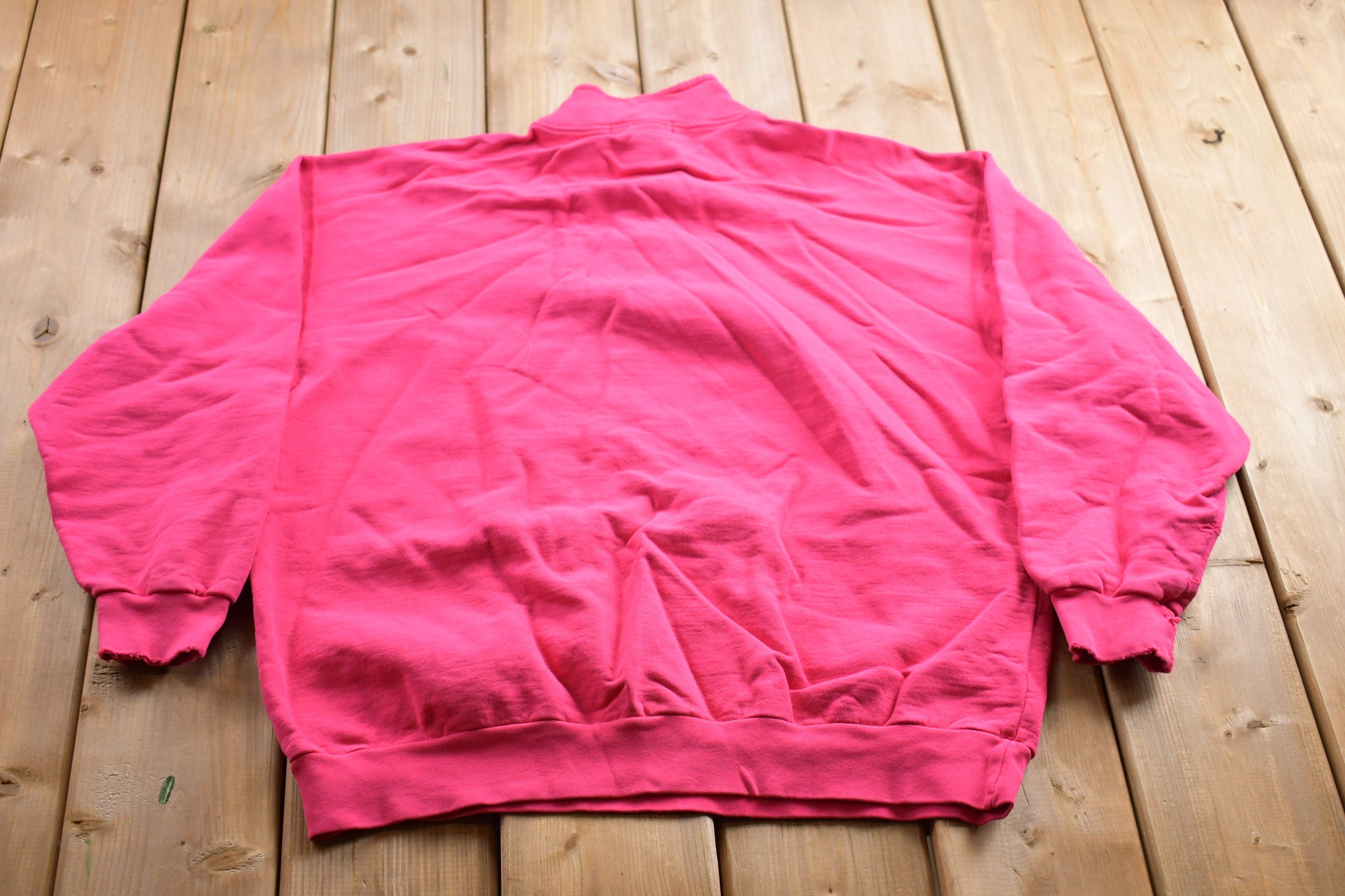 Vintage 1990s Campus Crew Blank Quarter Zip Sweatshirt