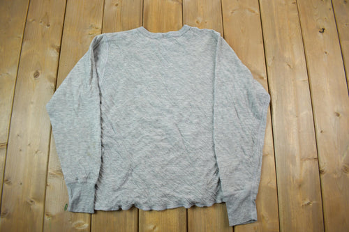 Vintage 1990s Blank Grey Crewneck Sweatshirt / 90s Crewneck Streetwear / 90s Blank