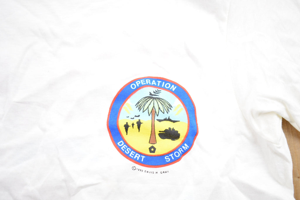 Vintage 1990 Operation Desert Storm American's United Graphic T-Shirt