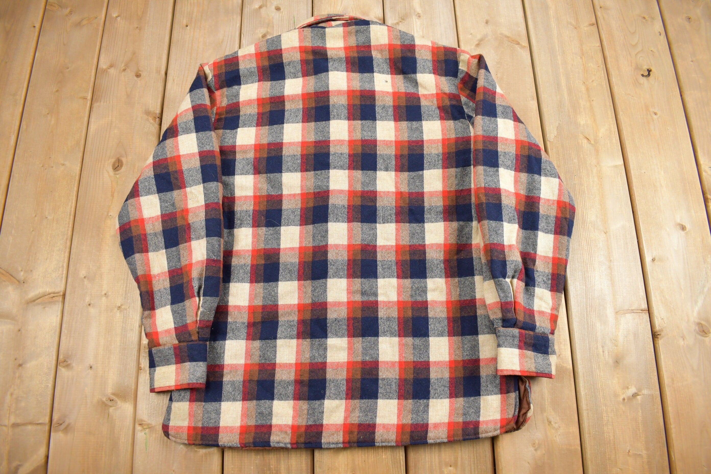 Vintage 1980s Woodland Lined Button Up Wool Shirt
