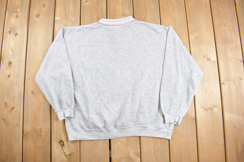 Vintage 1990s Jaclyn Smith Sport Flower Collared Sweatshirt