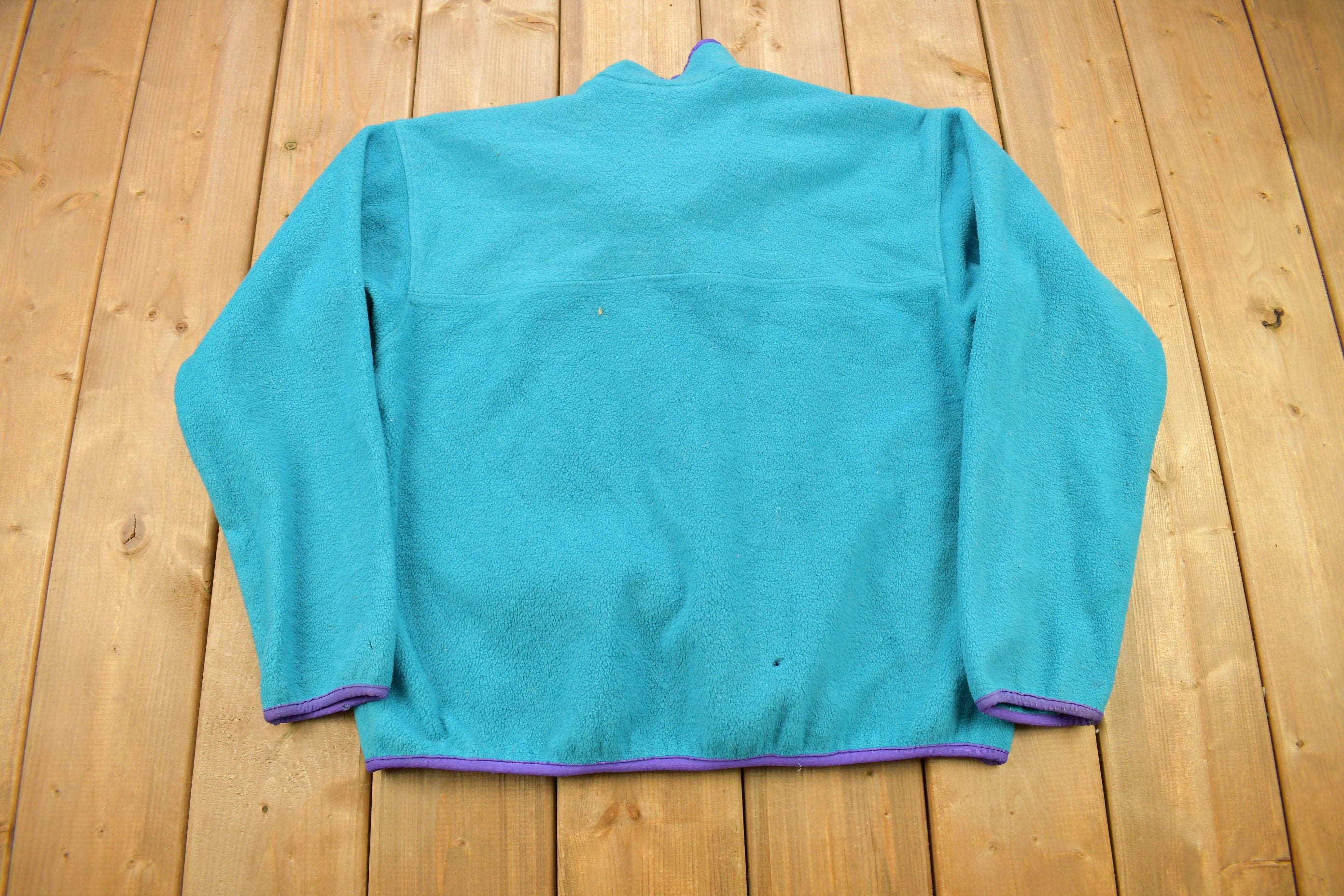Vintage 1990s Patagonia T-Snap Fleece Kids Sweater Size 13-14