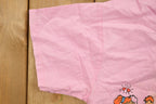Vintage 1987 Pink "Cest La Vie!" Woman's Graphic Collared Shirt