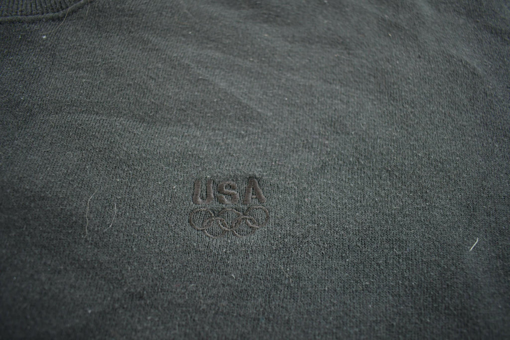 Vintage 1990s USA Olympics Apparel Embroidered Crewneck Sweatshirt Made In USA
