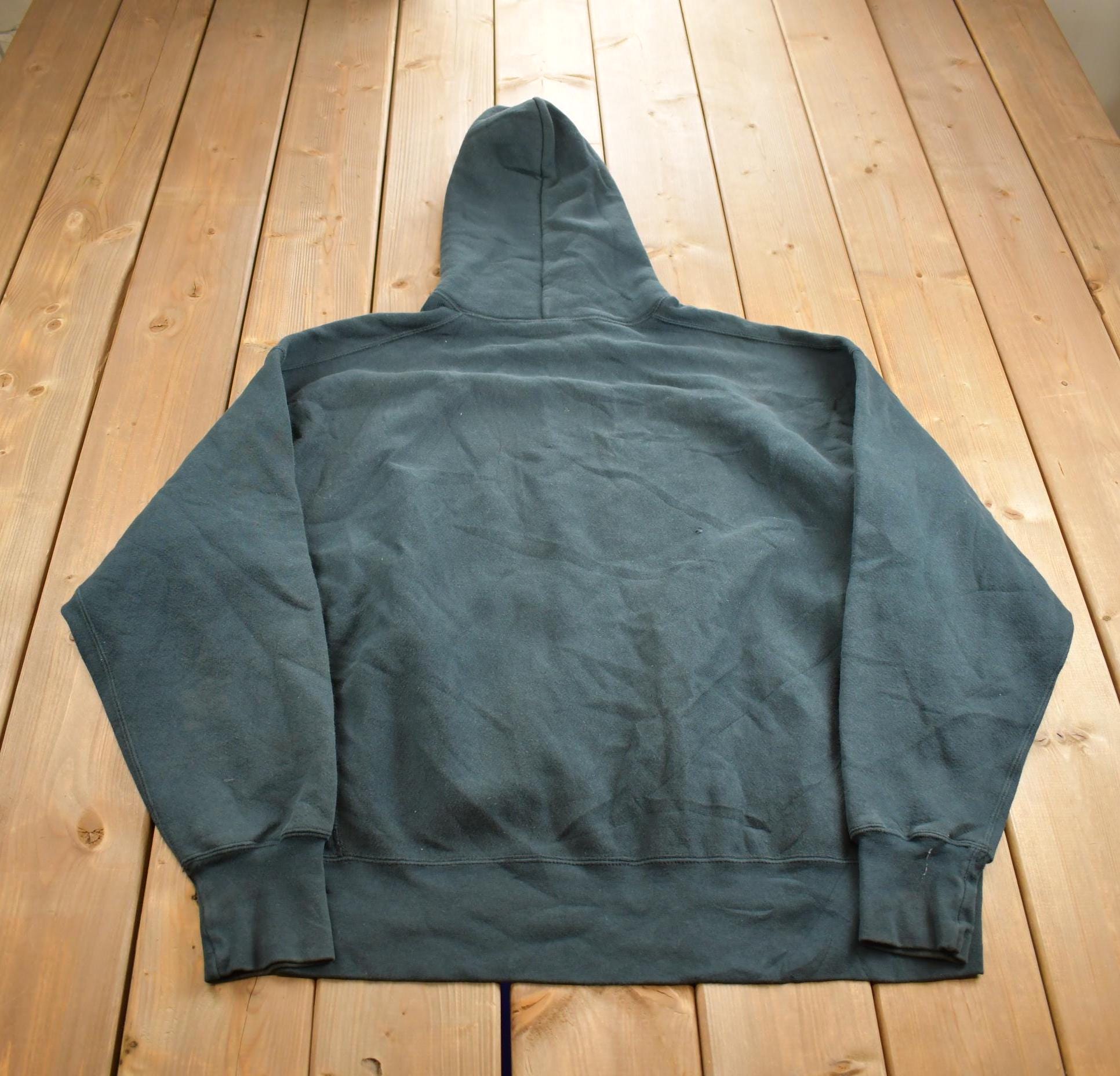 Vintage 1990s Christensen Construction Lee Crossgrain Graphic Hoodie Made In USA