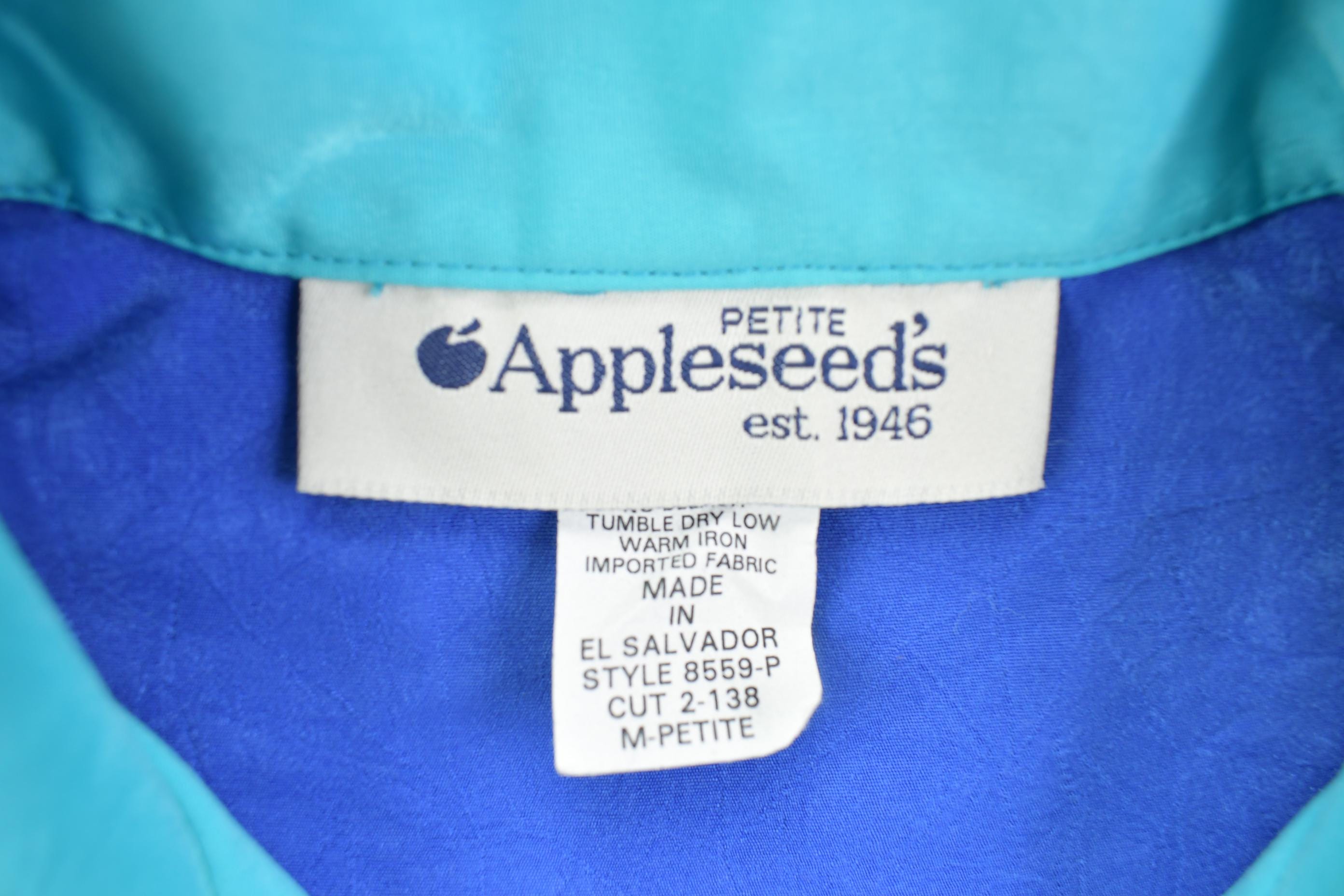 Vintage 1990s Appleseeds Womens Long Sleeve Button Up Shirt