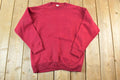 Vintage 1980s Blank Burgundy Crew Neck Sweatshirt