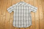 Vintage 1990s Plains Plaid Western Button Up Shirt