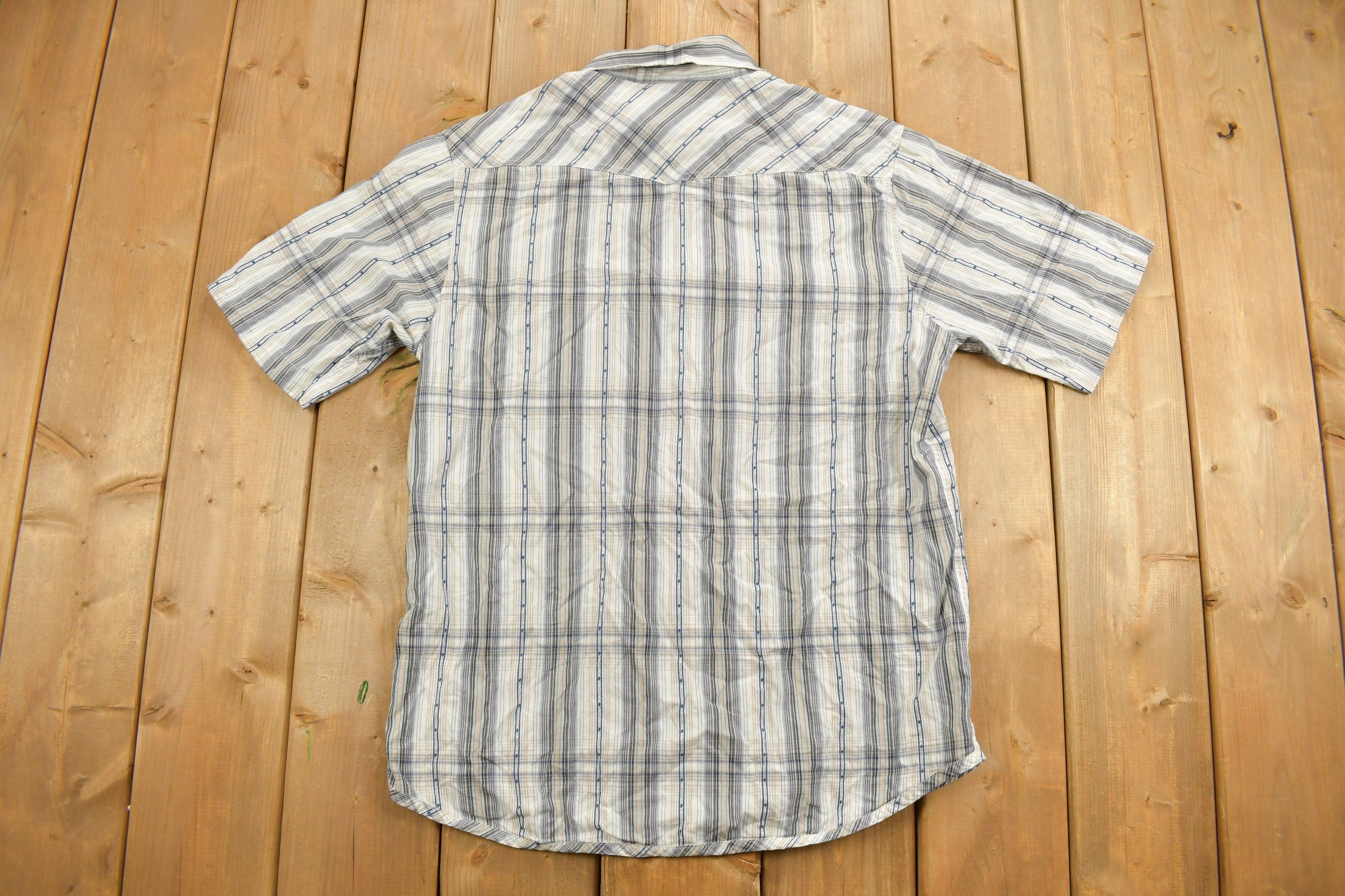 Vintage 1990s Plains Plaid Western Button Up Shirt