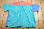 Vintage 1990s Shelter Island Colour Block Button Up Shirt