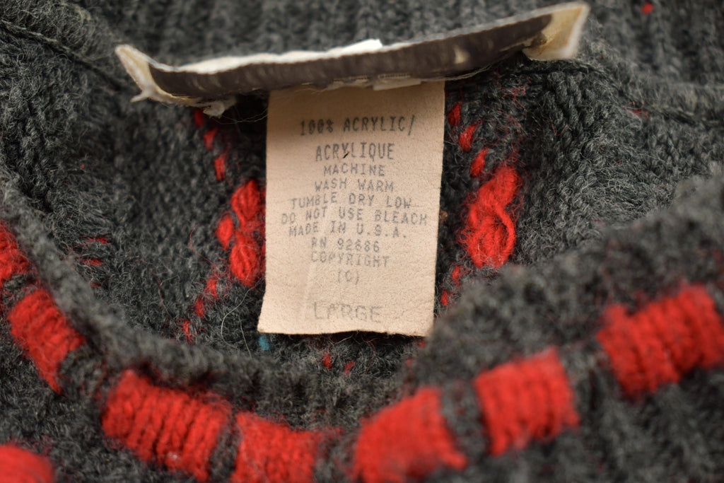 Vintage 1990s Barrel Made In USA Knitted Cable Knit Sweater