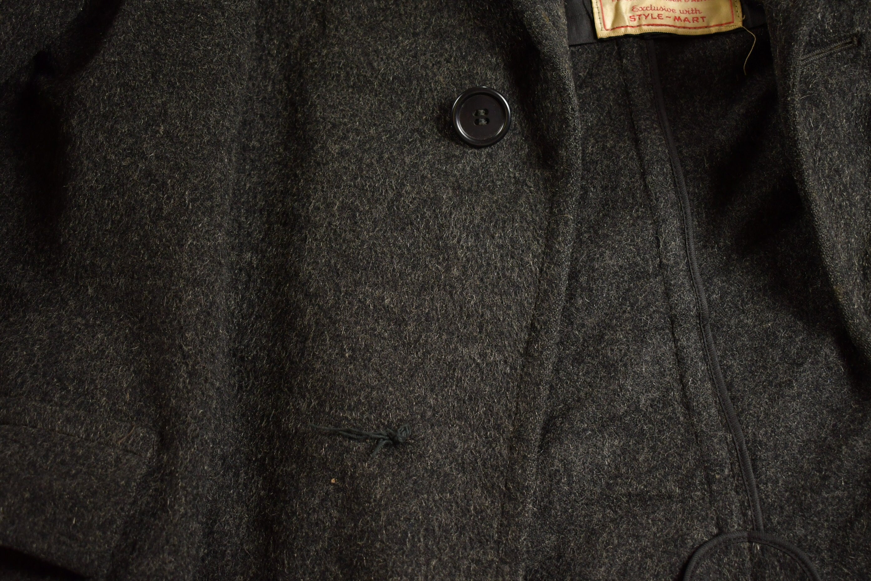 Vintage 1980s Supergora Wool Mohair Alpaca Long Trench Coat
