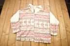 Vintage 1990s East West All Over Pattern Fleece Sweater