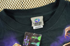 Vintage 1999 Deadstock Liquid Blue Dragon Wizard Big Graphic T-Shirt