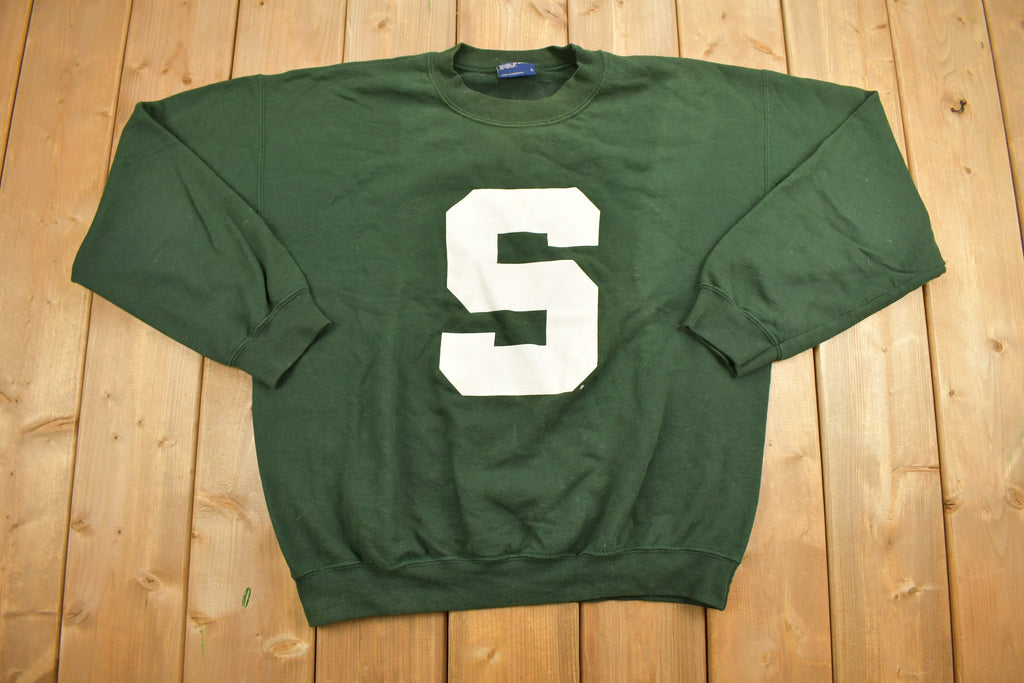 Vintage 1990s MV. Sport Varsity "S" Crewneck Sweatshirt