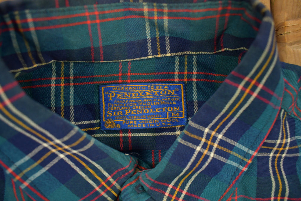 Vintage Pendleton Plaid Button Up Board Shirt