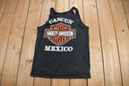 Vintage 1990s Harley Davidson Motorcycles Cancun Mexico Tank Top Shirt