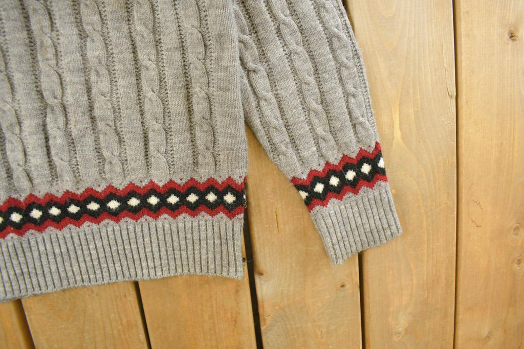 Vintage 1980s Jantzen Knit Crewneck Sweater Men's Small