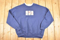 Vintage 1990s Top Stitch Double Collar Cute Floral Embroidered Crewneck Sweatshirt Women's XXL