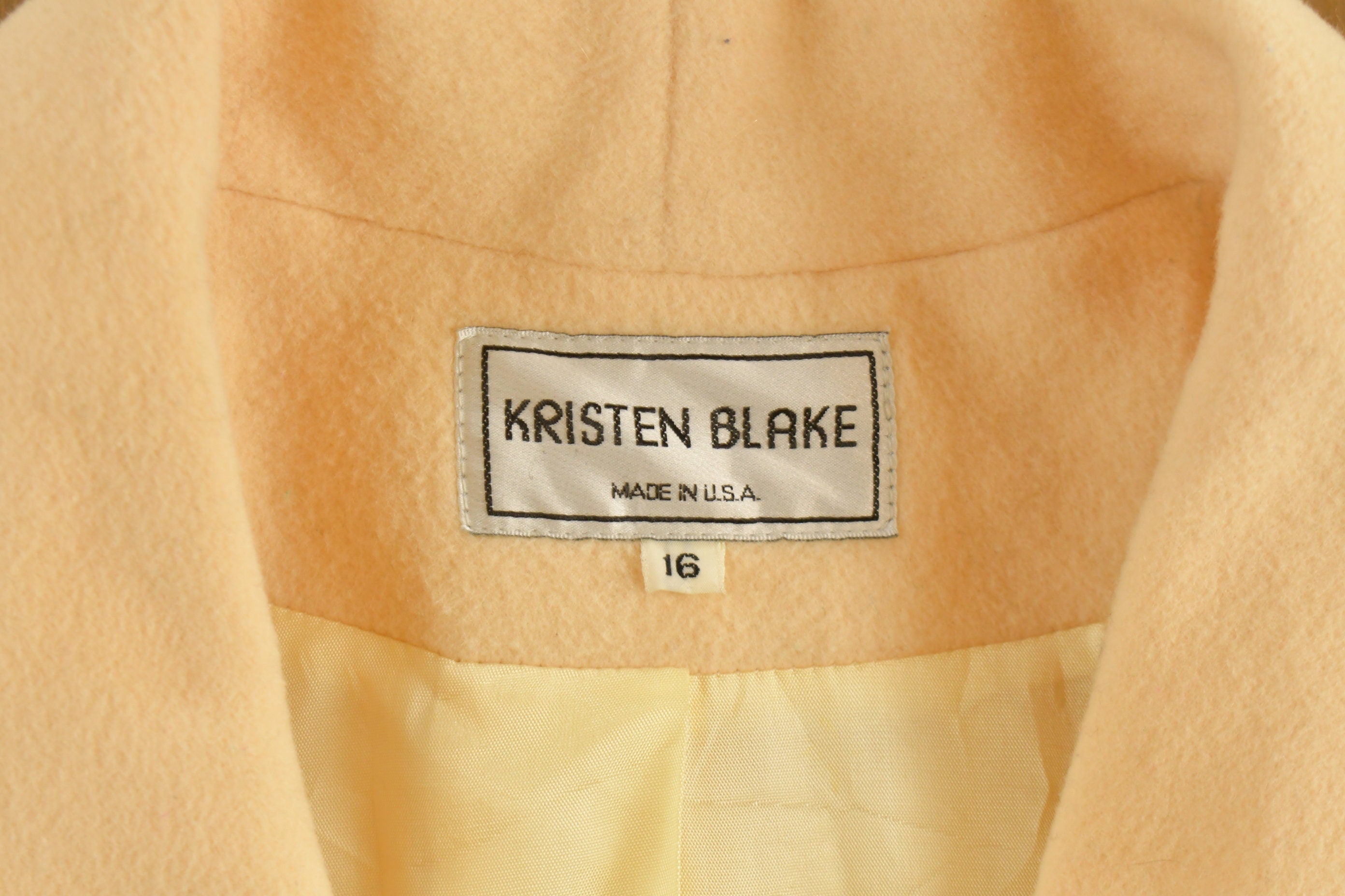 Vintage 1990s Kristen Blake Jacket Over Coat / Wool Jacket / Vintage 90s Jacket / Outdoor / Winter / Made In USA / Full Length Coat